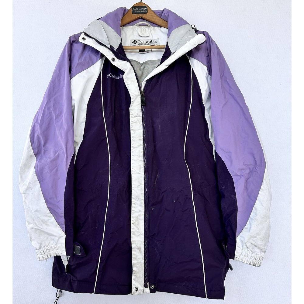 Columbia Interchange Jacket Purple Storm Dry Removable Hood Women's XL